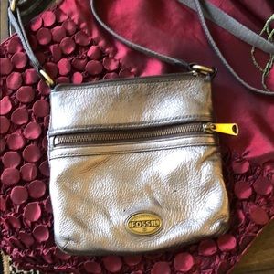 Fossil pewter crossbody